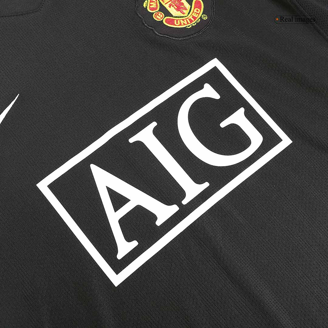 Manchester United Retro Jersey Fora Camisa de Futebol de Manga Longa 2007/08