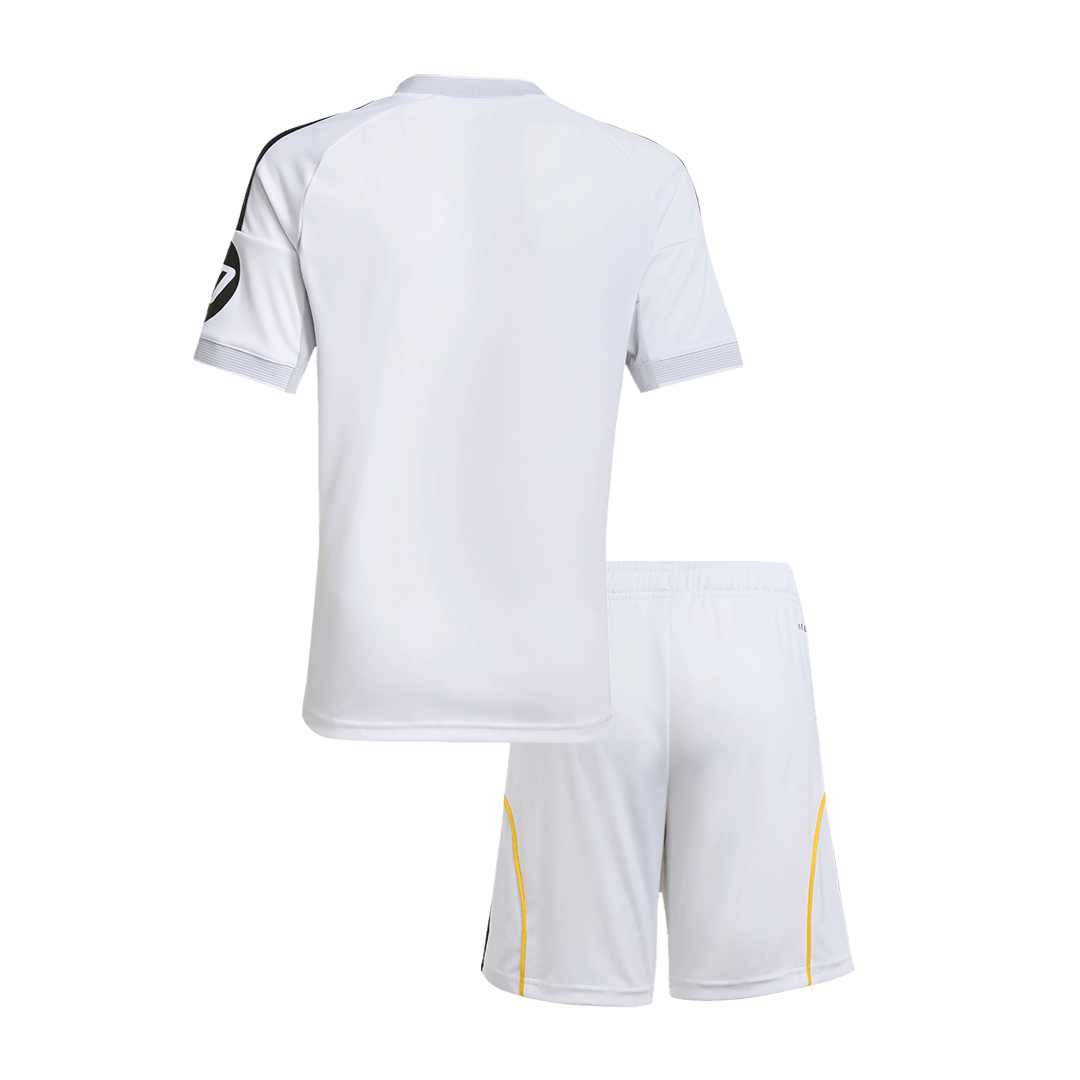 Infantil Real Madrid Casa Futebol Camisa Conjunto(Camisa+Calção) 2025/26 Branco