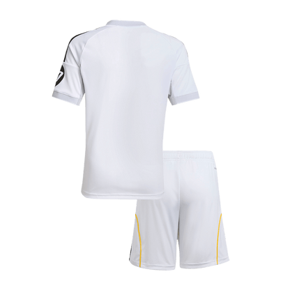 Infantil Real Madrid Casa Futebol Camisa Conjunto(Camisa+Calção) 2025/26 Branco