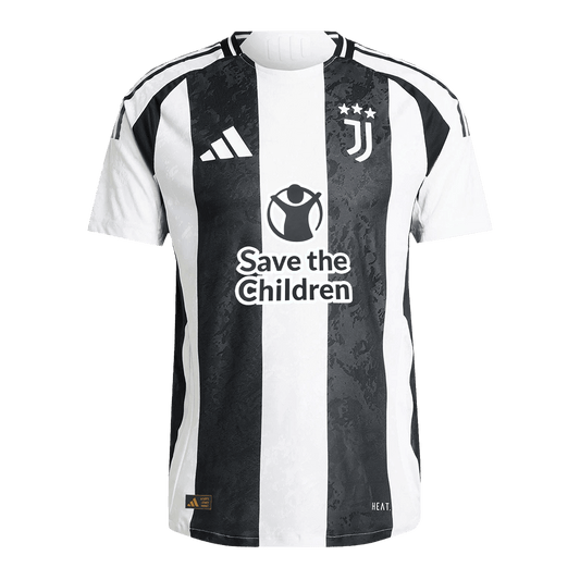 Camisola de futebol Authentic Juventus Home Shirt 2024/25 Save The Children Sponsor