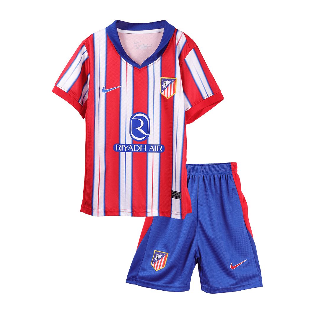 Kits de futebol personalizados para crianças do Atlético de Madrid 2024/25