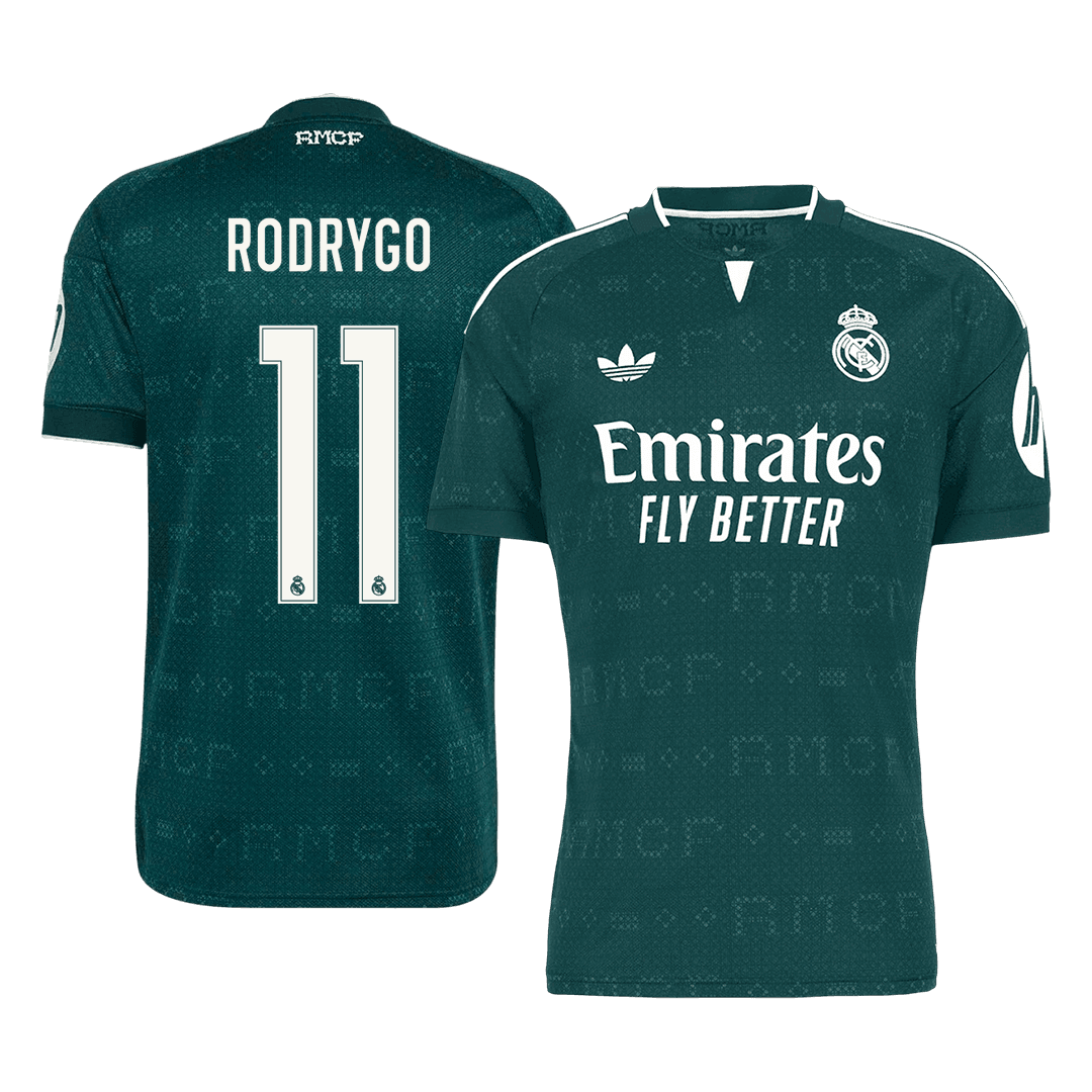 RODRYGO #11 Real Madrid Fora Camisa 2026/27 Verde