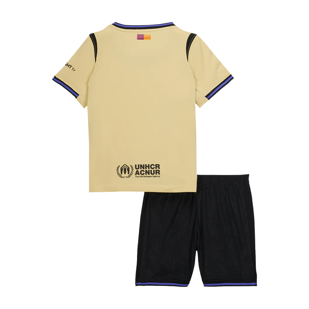 Barcelona 
 Fora 
Camisas Infantis 
Conjunto 2025/26 
 Amarelo