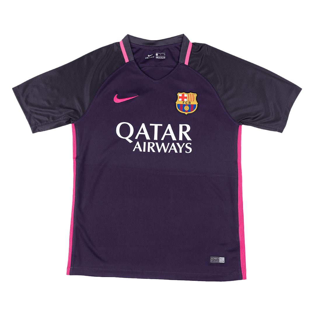 Retrô Barcelona Fora Camisa 2016/17 Roxo