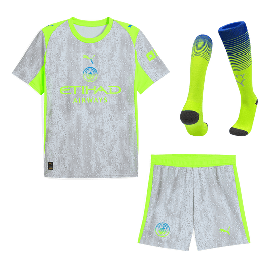 Manchester City 
 Fora Terceira Camisa Conjunto(Camisa+Calções+Meias) 2025/26