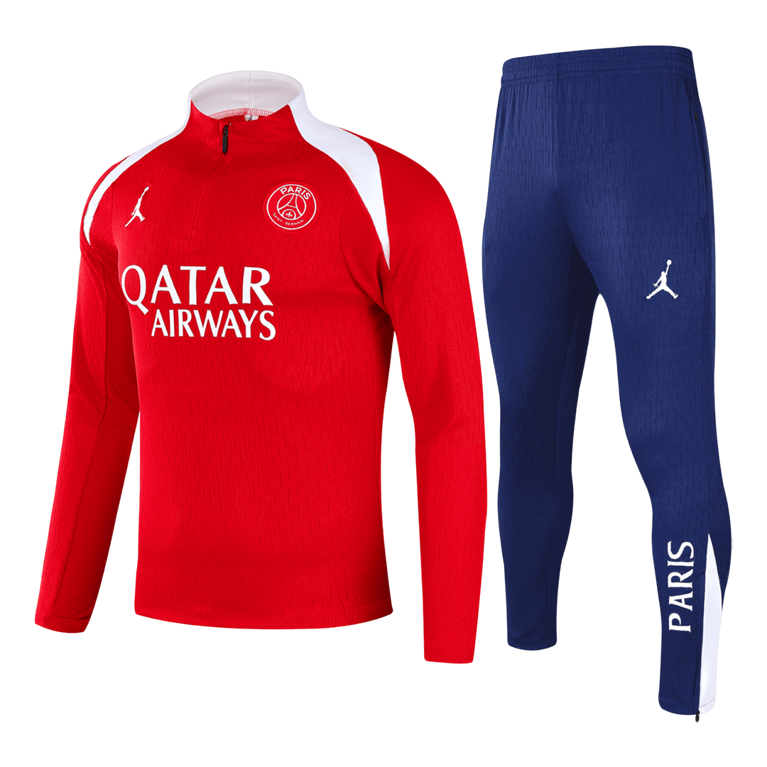 PSG Infantil Zíper Moletom Conjunto (Top+Pants) 2025/26 Vermelho