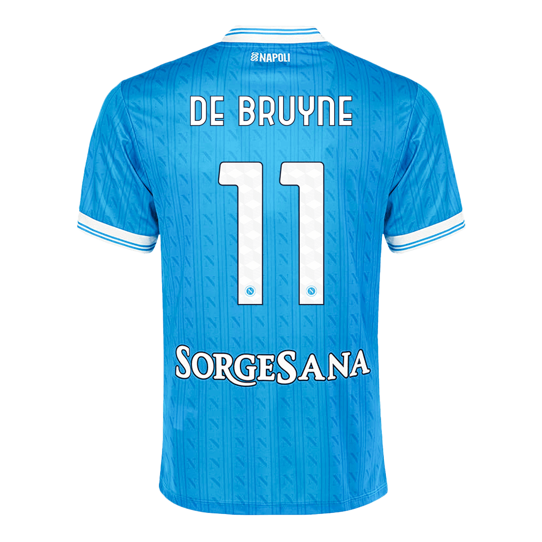 DE BRUYNE #11 Napoli Casa Camisa 2025/26- Azul