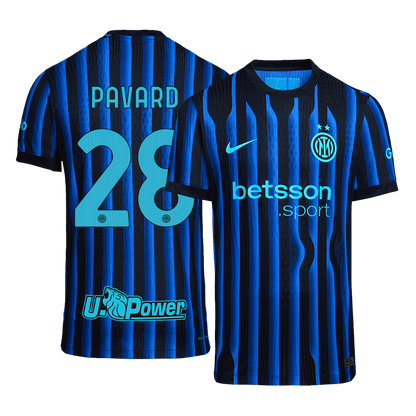 Autêntico PAVARD #28 Inter Milan Casa Futebol Camisas 2025/26