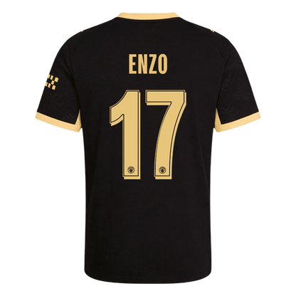 Versão do Jogador ENZO #17 Manchester City Fora Futebol Camisas 2026/27 Preto - UCL