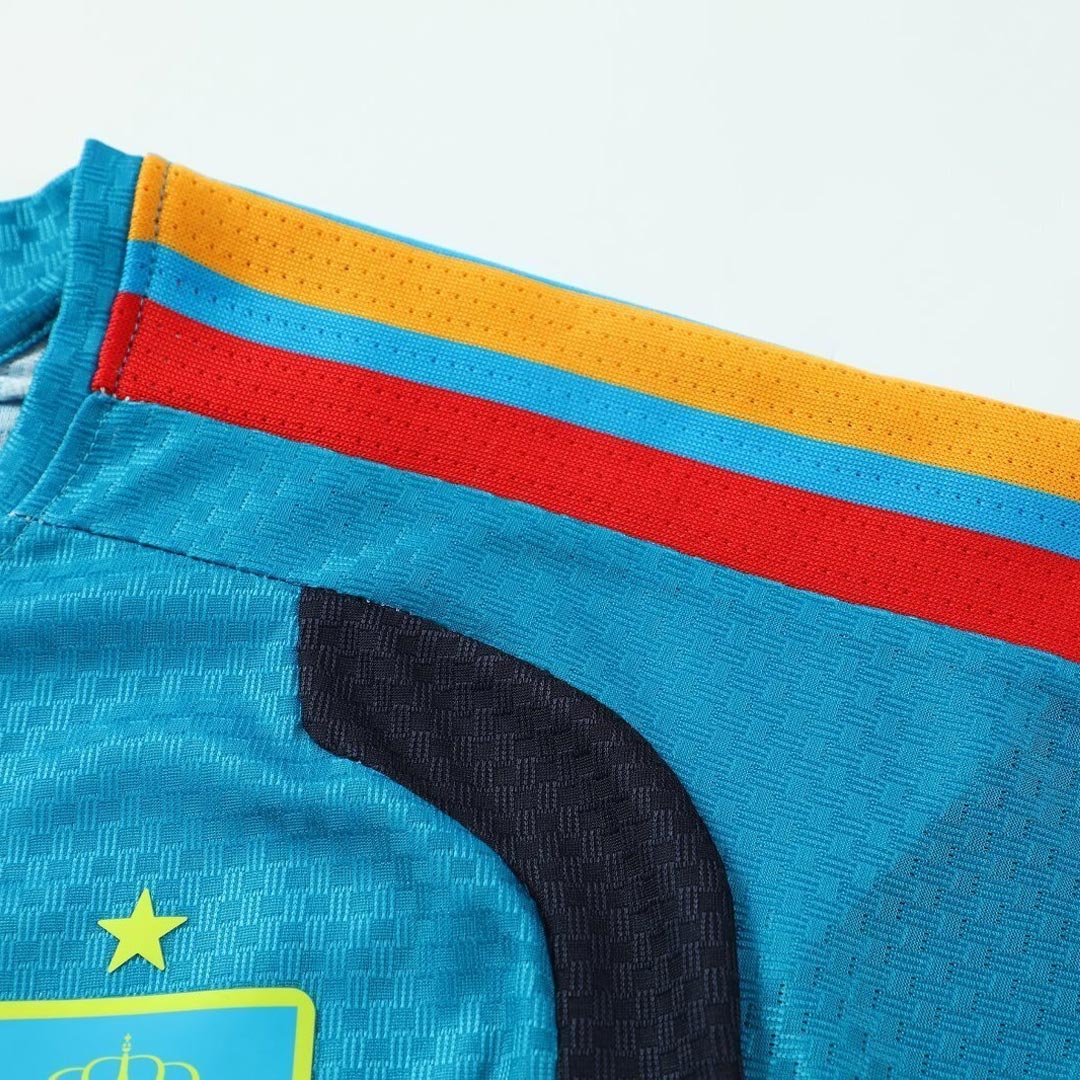 Versão Do Jogador Espanha Copa do Mundo Camisa Conjunto(Camisa+Calções) 2026 Azul