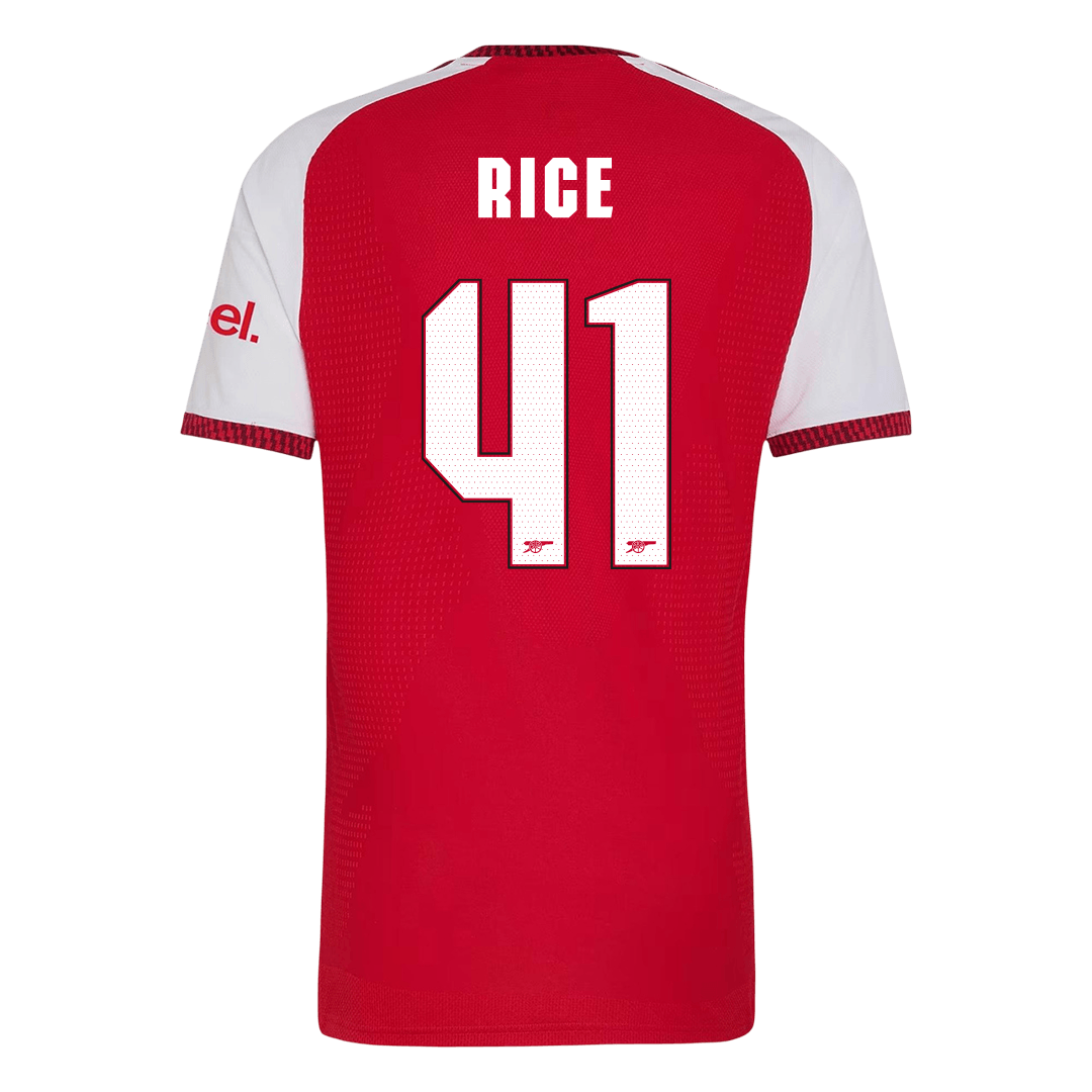 Versão do Jogador RICE #41 Arsenal Casa Futebol Camisas 2026/27 Vermelho - UCL