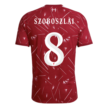 【Super Qualidade】SZOBOSZLAI #8 Liverpool
 Casa UCL Futebol Camisa 2026/27 Vermelho