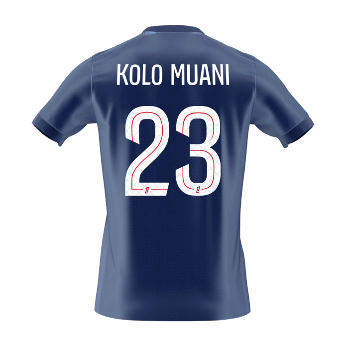 【Super Qualidade】KOLO MUANI #23 PSG
 Casa Futebol Camisa 2025/26 Marinha