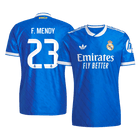 Jogador F. MENDY #23 Real Madrid Fora Terceira Futebol Camisas 2025/26 Azul