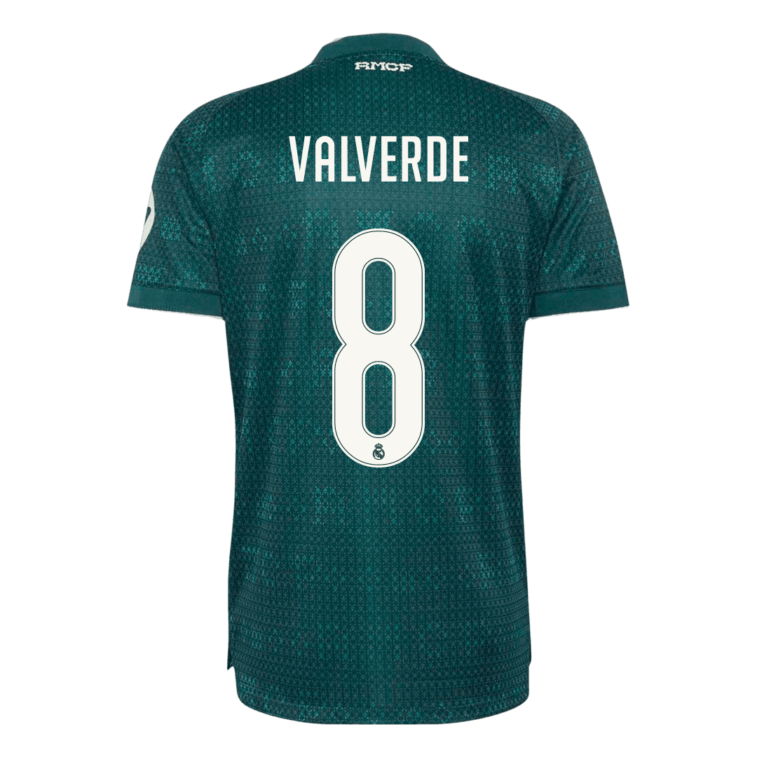 Versão do Jogador VALVERDE #8 Real Madrid Fora Futebol Camisas 2026/27 Verde