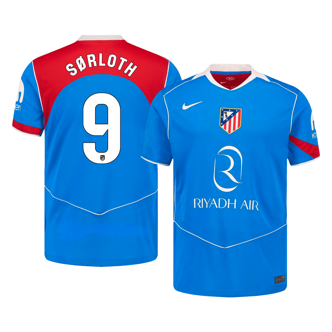 SØRLOTH #9 Atletico Madrid Terceira Camisa 2025/26 Azul
