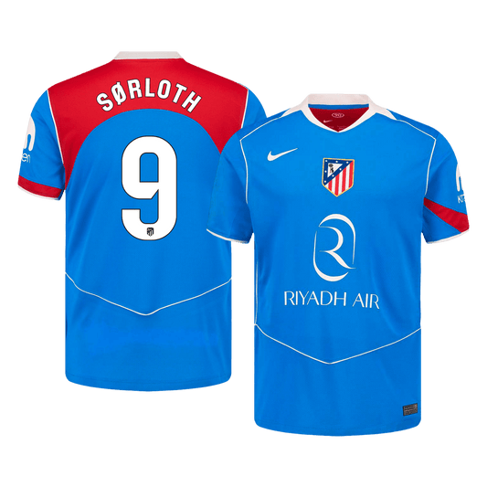 SØRLOTH #9 Atletico Madrid Terceira Camisa 2025/26 Azul