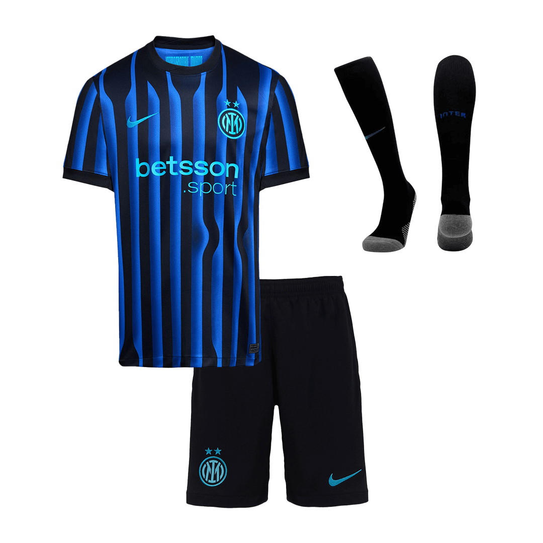 Inter Milan Infantil Casa Conjunto (Camisa + Calção + Meias) 2025/26