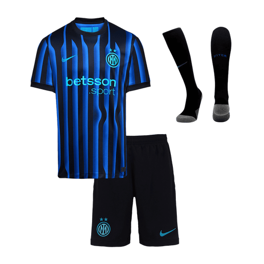 Inter Milan Infantil Casa Conjunto (Camisa + Calção + Meias) 2025/26