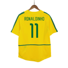 Camisola Retro RONALDINHO #11 Brasil Home Soccer Shirt 2002/03