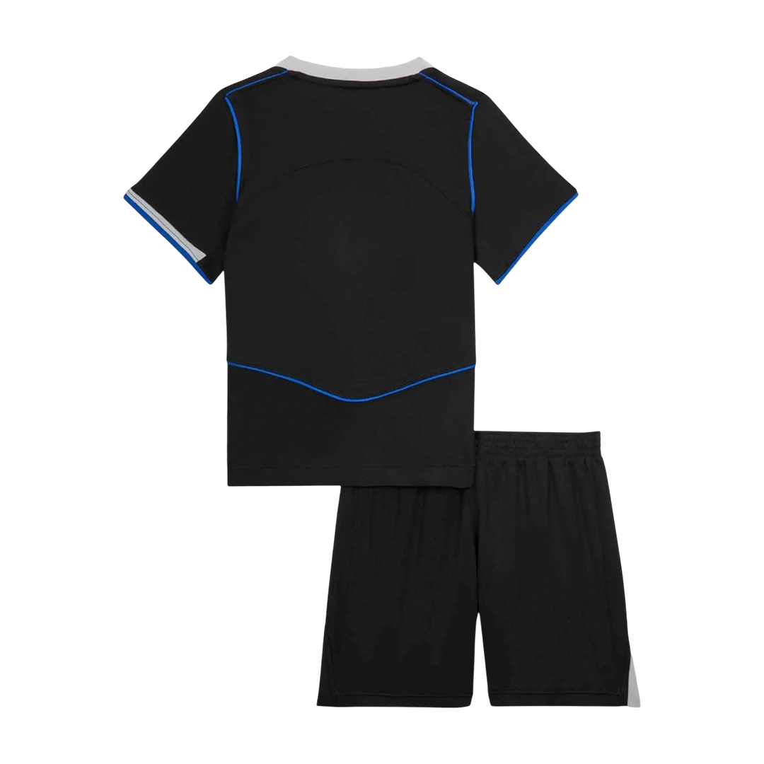 Chelsea Infantil 
 Terceira Futebol Camisa Conjunto (Camisa+Shorts) 2025/26 Preto
