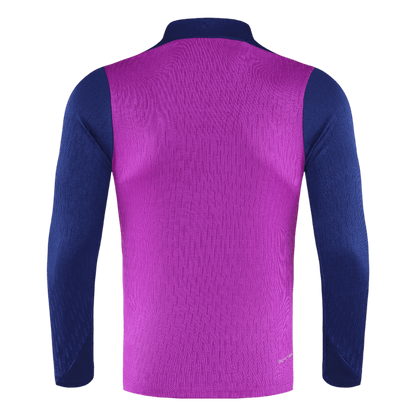 Barcelona Zíper Moletom Conjunto (Top+Calças) 2025/26 Roxo