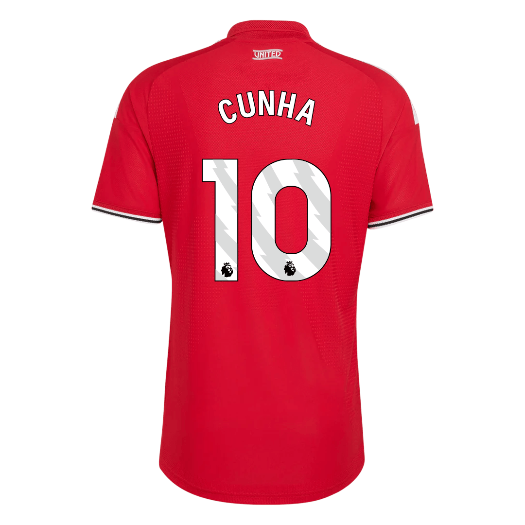 Versão do Jogador CUNHA #10 Manchester United Casa Futebol Camisas 2026/27 Vermelho
