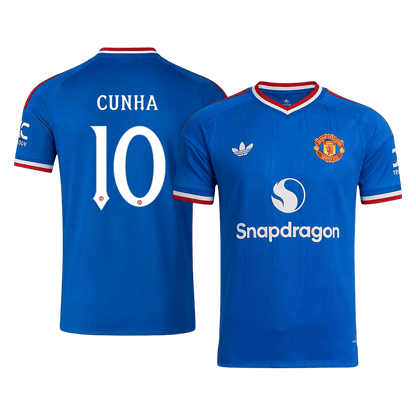CUNHA #10 Manchester United Fora Camisa 2026/27 Azul UCL