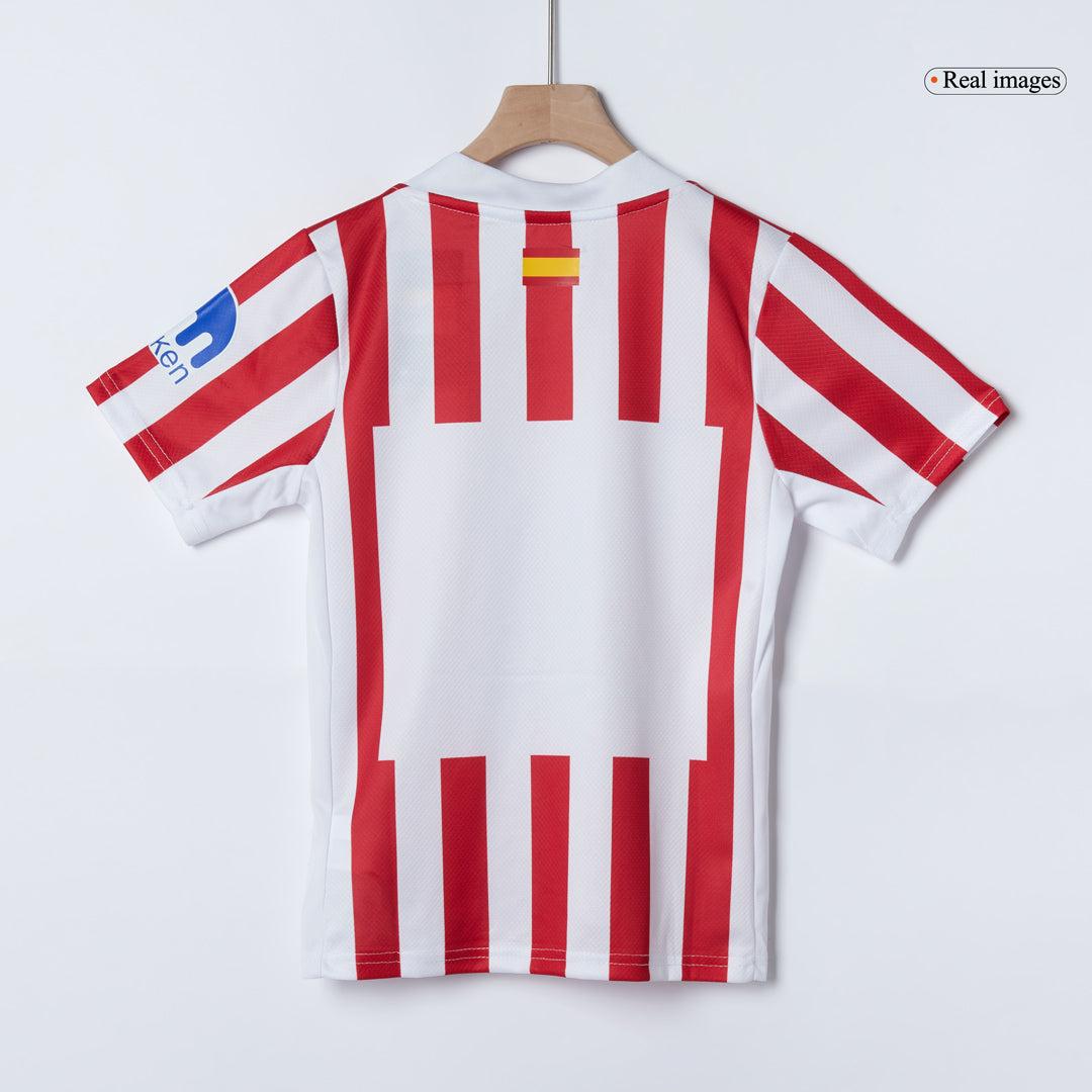 Atletico Madrid Infantil Casa Conjunto (Camisa + Calção + Meias) 2025/26