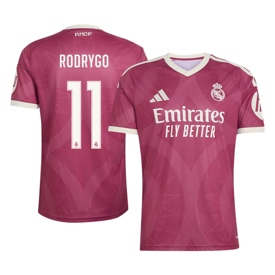 RODRYGO #11 Real Madrid Terceira Camisa 2026/27 Vermelho