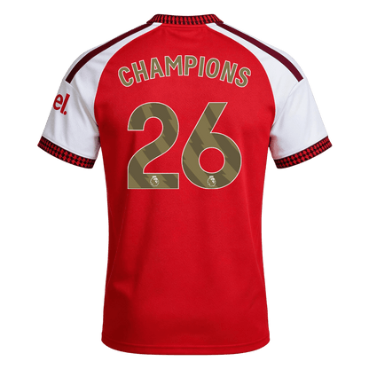CHAMPIONS #26 Arsenal Casa Camisa 2026/27 Vermelho - camisola de futebol para adeptos em Portugal