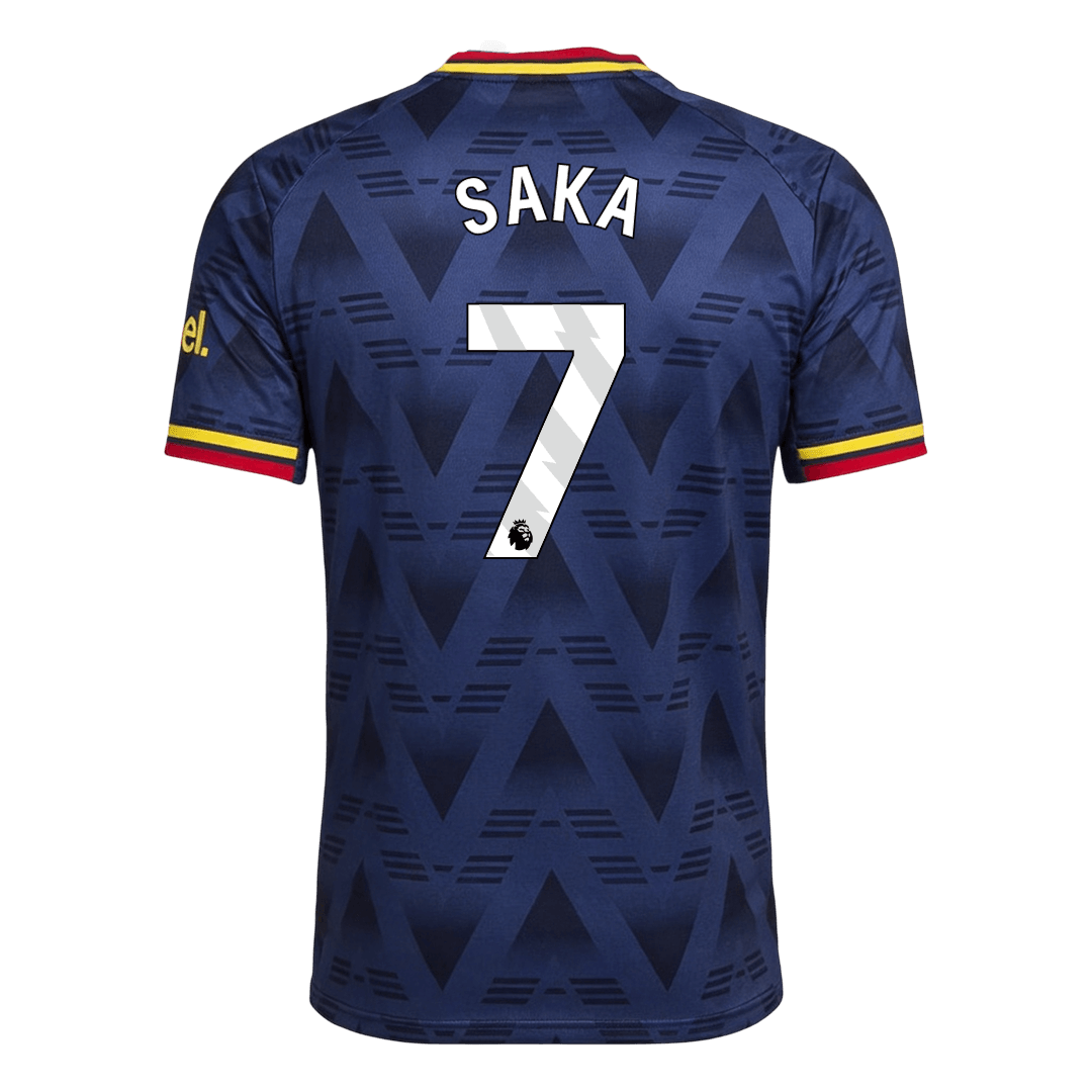 Versão do Jogador SAKA #7 Arsenal Fora Futebol Camisas 2026/27 Marinha