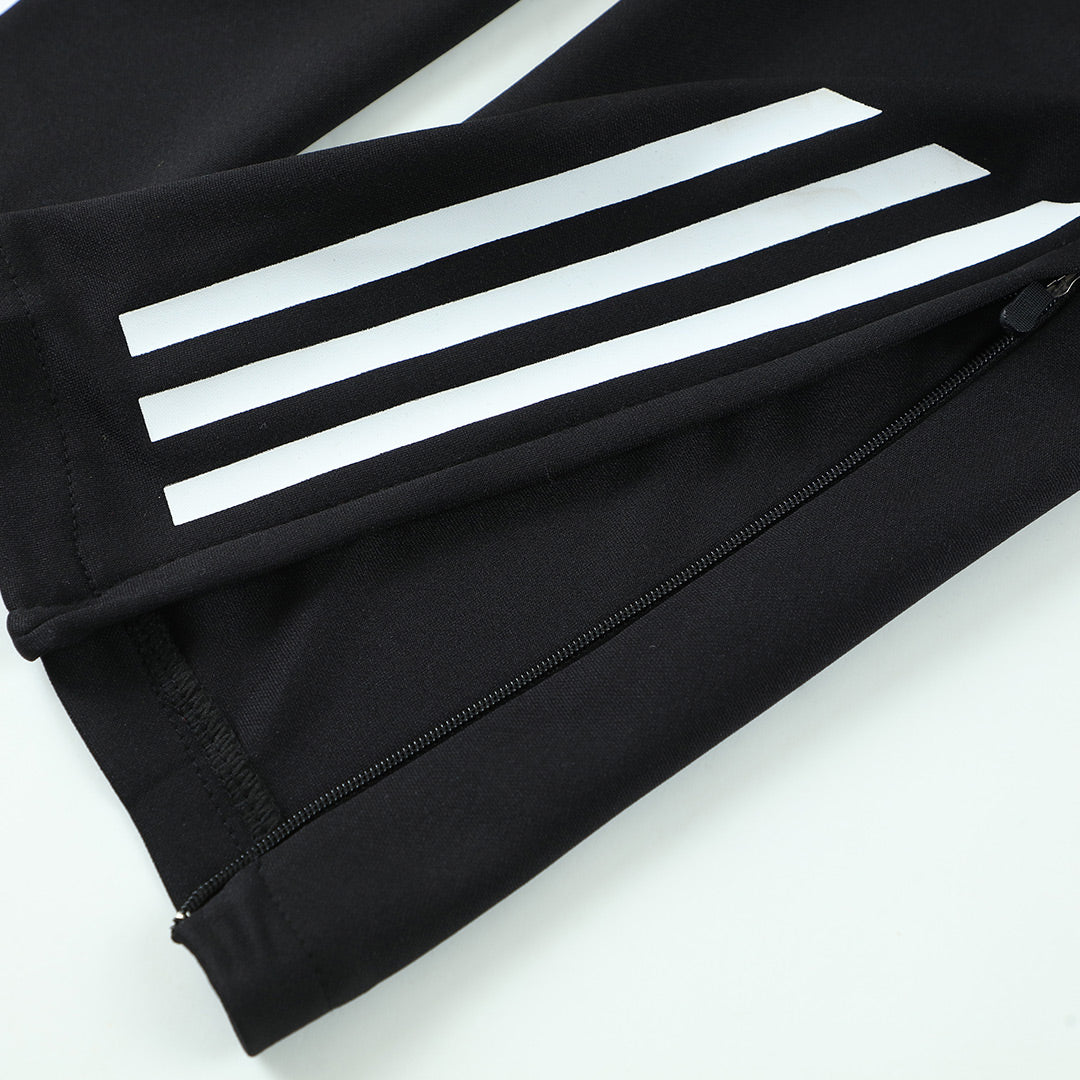 Real Madrid Zíper Moletom Conjunto (Top+Calças) 2025/26 Preto