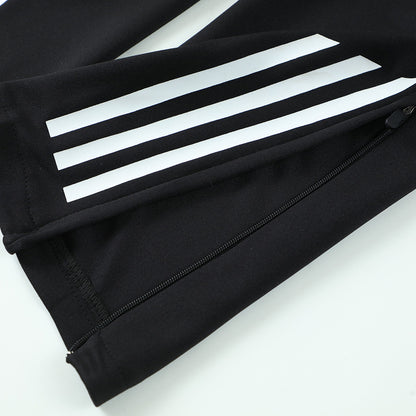 Real Madrid Zíper Moletom Conjunto (Top+Calças) 2025/26 Preto