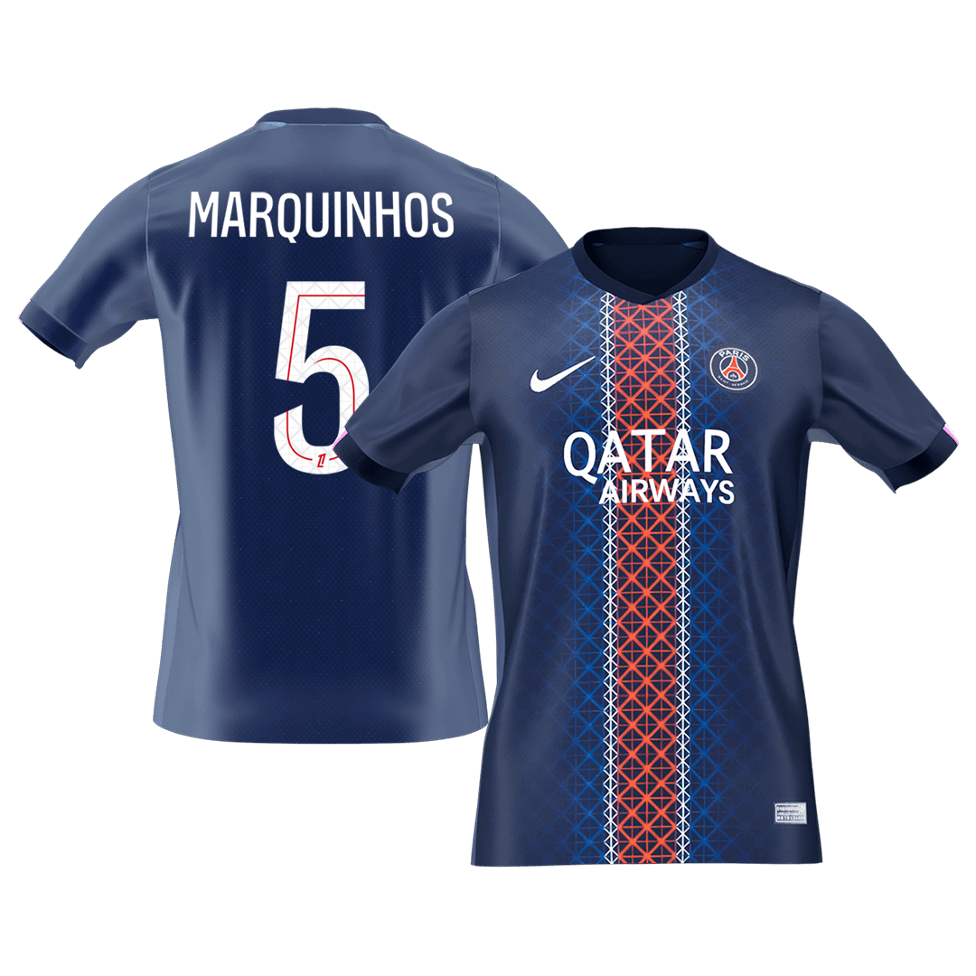 【Super Qualidade】MARQUINHOS #5 PSG
 Casa Futebol Camisa 2025/26 Marinha