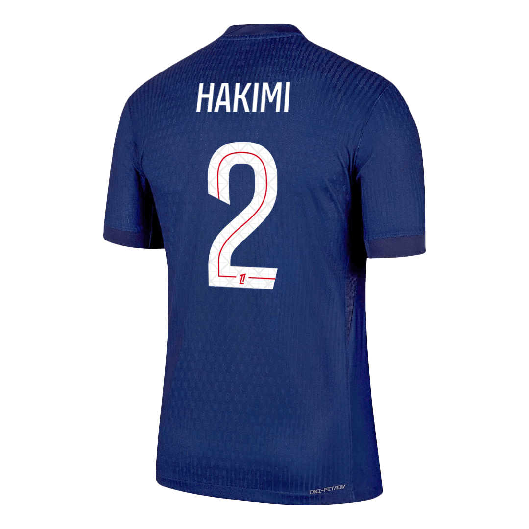 Jogador HAKIMI #2 PSG Casa Futebol Camisas 2025/26 Marinha