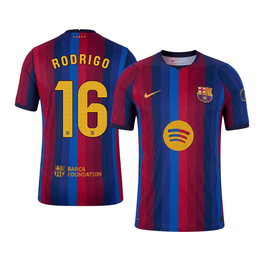 Versão do Jogador RODRIGO #16 Barcelona Casa Futebol Camisas 2026/27