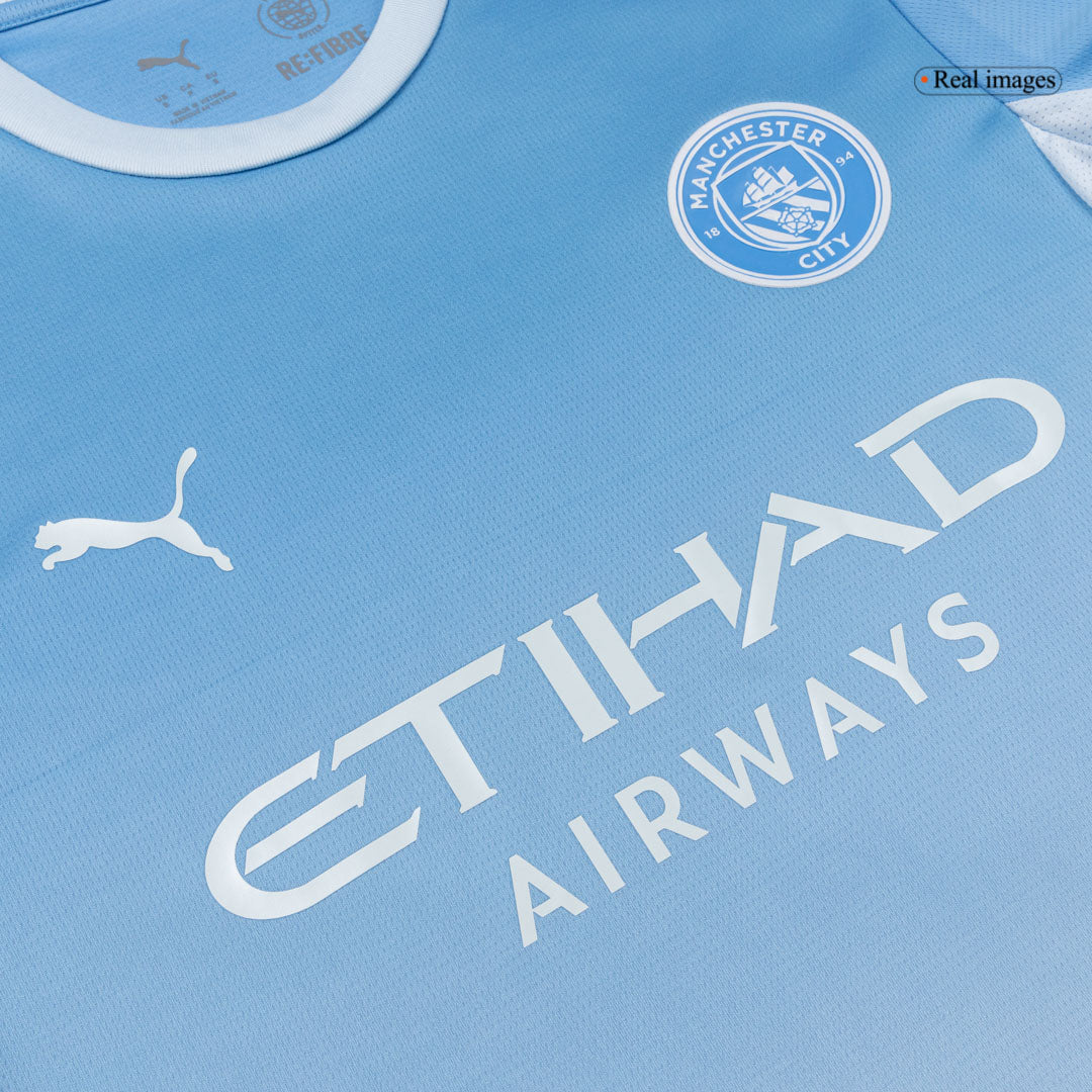 DOKU #11 Manchester City Casa Camisa 2026/27 Azul UCL