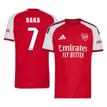 Versão do Jogador SAKA #7 Arsenal Casa Futebol Camisas 2026/27 Vermelho - UCL