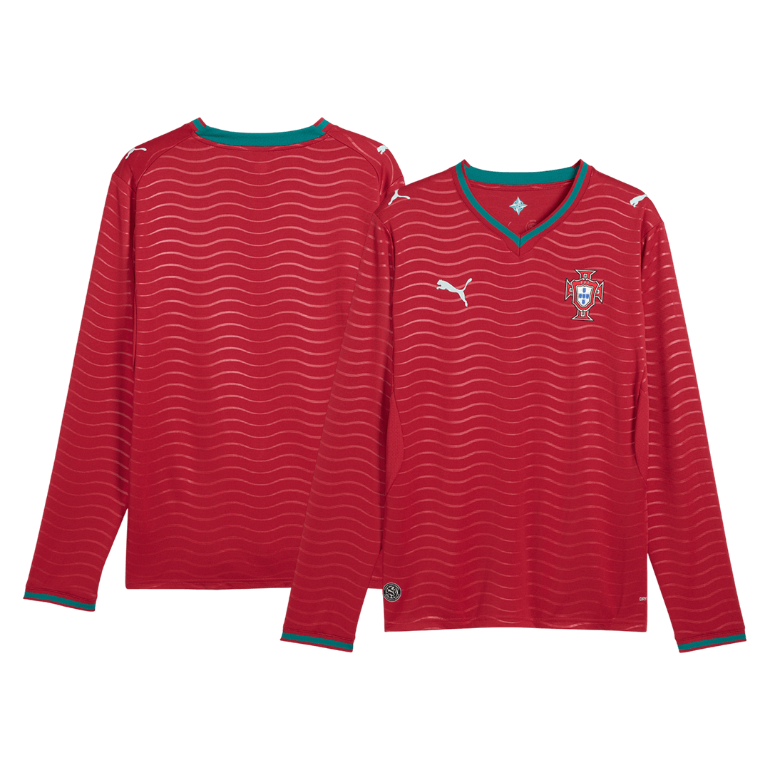 Portugal Casa Manga comprida Camisa 2026 Vermelho