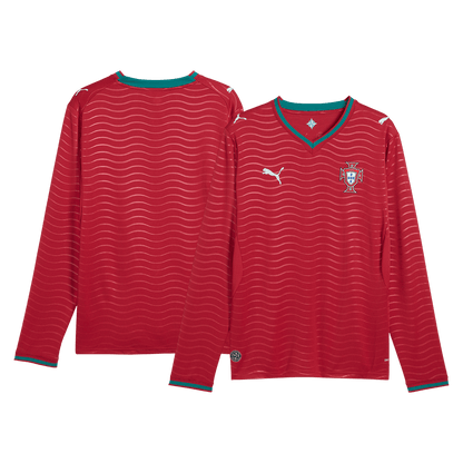 Portugal Casa Manga comprida Camisa 2026 Vermelho