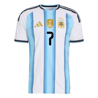 Versão do Jogador DE PAUL #7 Argentina Casa Copa do Mundo Futebol Camisas 2026