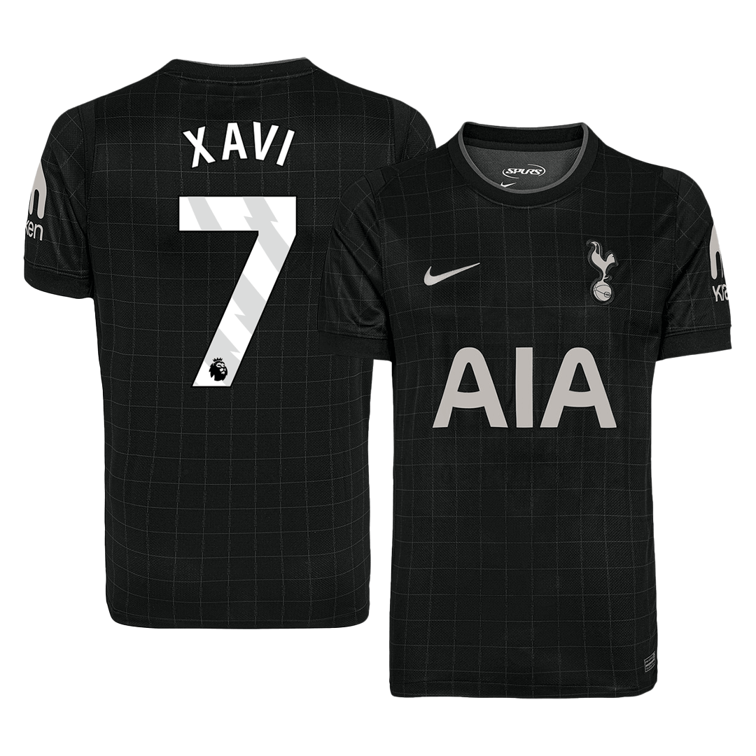 XAVI #7 Tottenham Hotspur Fora Camisa 2025/26- Preto