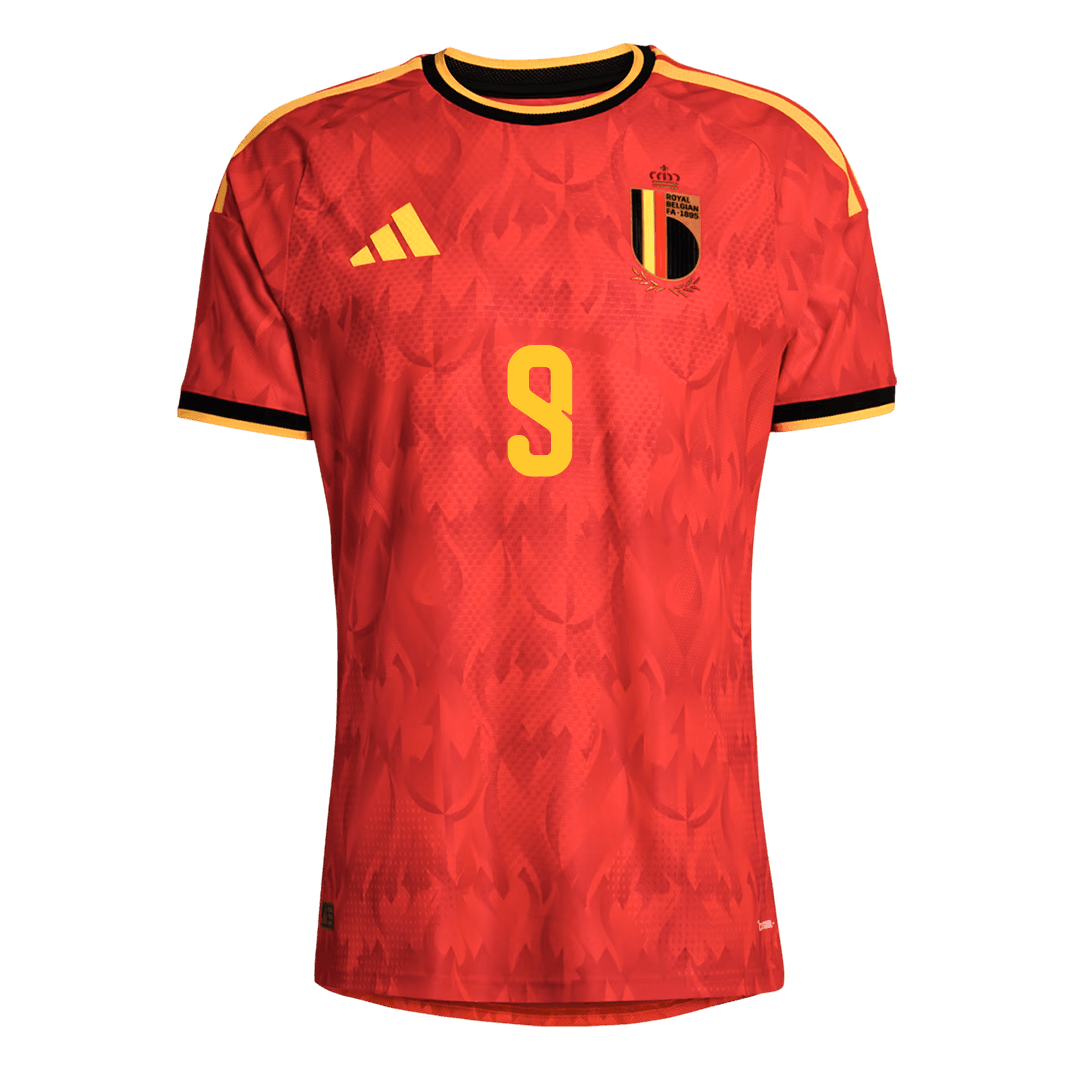 Versão do Jogador LUKAKU #9 Bélgica Casa Copa do Mundo Futebol Camisas 2026 Vermelho