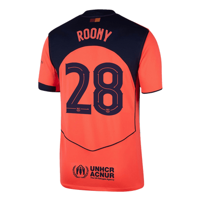 ROONY #28 Barcelona Fora Terceira Camisa 2025/26 Laranja