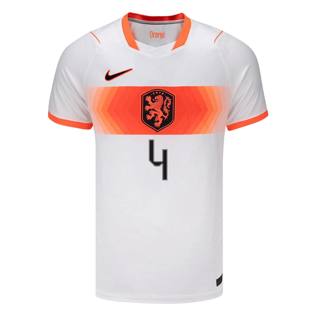 VIRGIL #4 Netherlands Fora Copa do Mundo Camisa 2026 Branco
