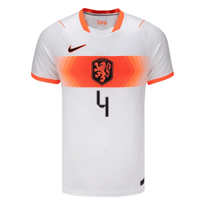 VIRGIL #4 Netherlands Fora Copa do Mundo Camisa 2026 Branco