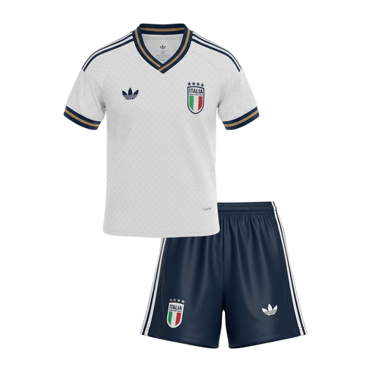 Italy Infantil 
 Fora World Cup Futebol Camisa Conjunto (Camisa+Shorts) 2026 Branco