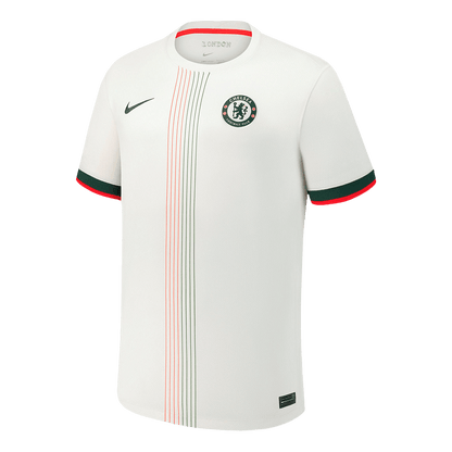 Chelsea 
 Fora 
 Camisa 
Conjunto (Camisa + Calções + Meias) 
2025/26 
 Branco