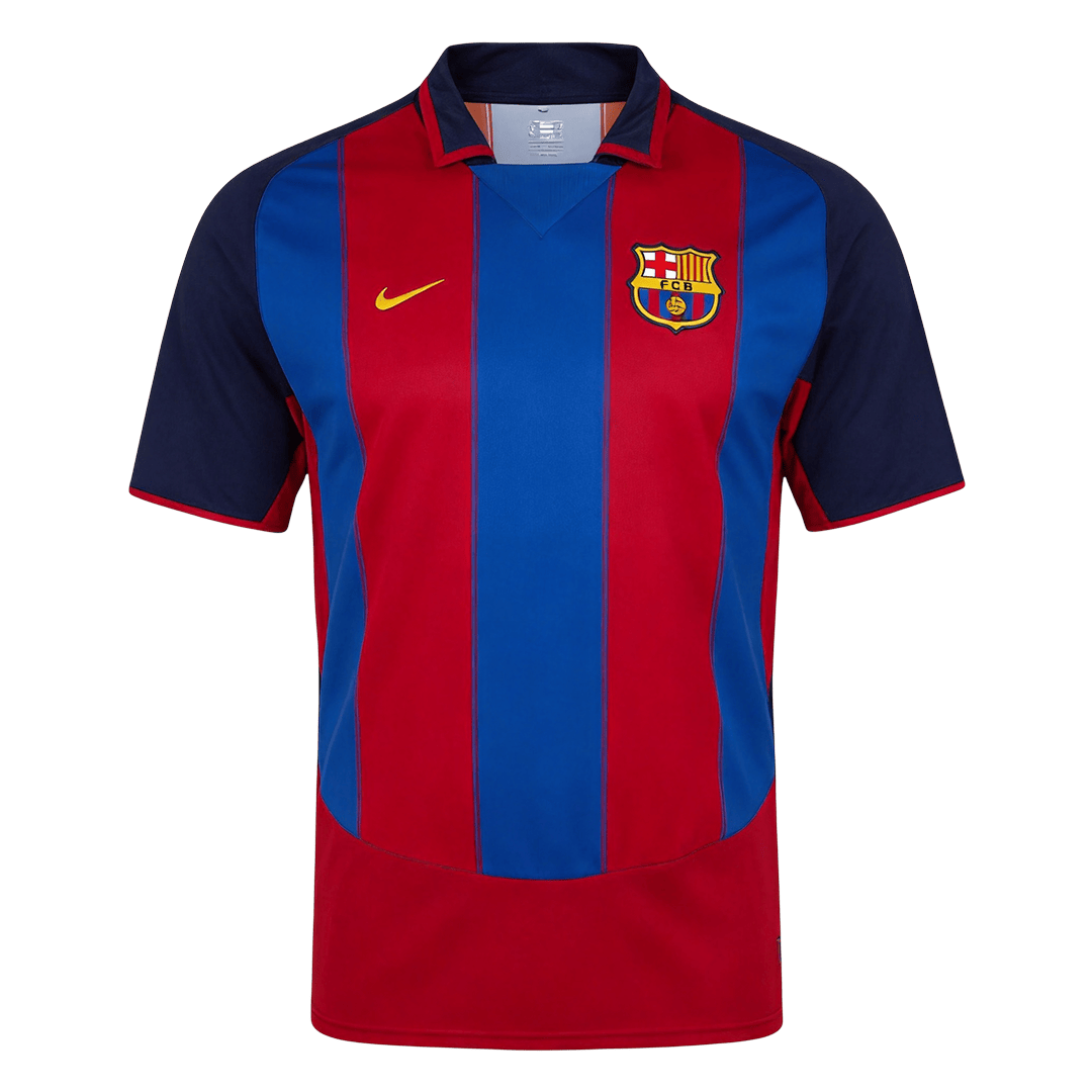 Retrô Barcelona Casa Camisa 2003/04 Vermelho&Azul